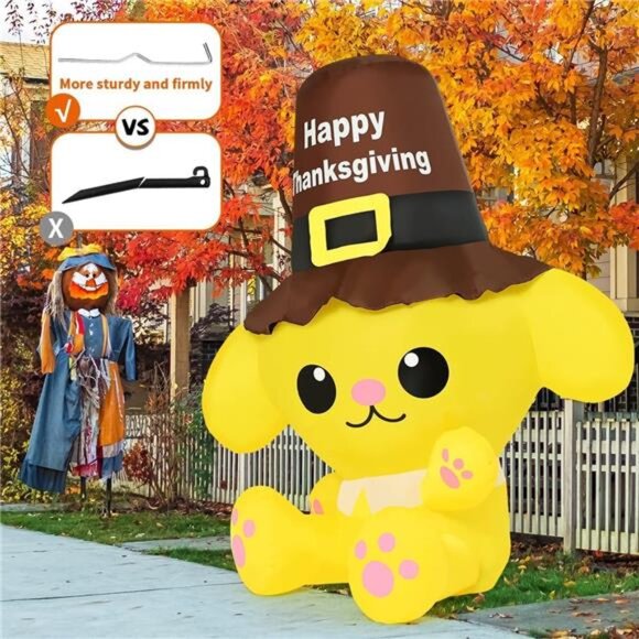 Amazon.com: COMIN 5.2 FT Thanksgiving Inflatables Outdoor  5.2 FT Thanksgiving Inflatables Outdoor Dog Decorations, Fall Blow Up